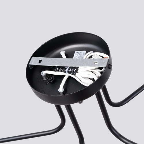 Żyrandol ASTRAL 5 czarny szklane kule minimalistyczny do salonu i jadalni