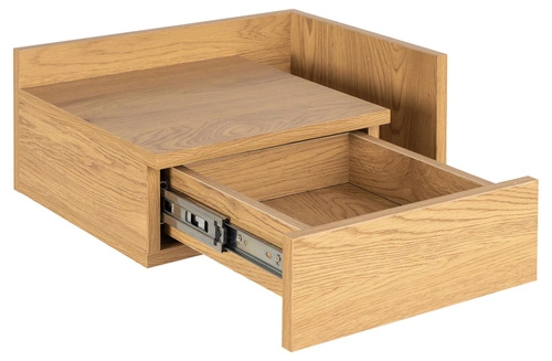 Szafka nocna wisząca 40 cm dębowa z szufladą nowoczesna Actona Ashlan II do sypialni