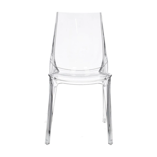 Krzesło Vanity transparentne do jadalni i ogrodu SCAB Design nowoczesne sztaplowane z tworzywa