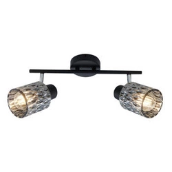 Lampa sufitowa Bill listwa czarny 2x40W  E27 klosz dymiony