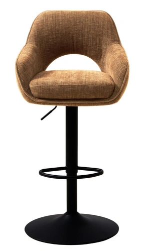 Hoker Cowley pomarańczowy tapicerowany obrotowy do kuchni regulowany