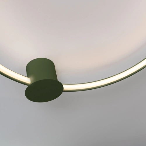 Plafon sufitowy LED RIO 110 zielony oliwkowy nowoczesny do salonu i kuchni Thoro