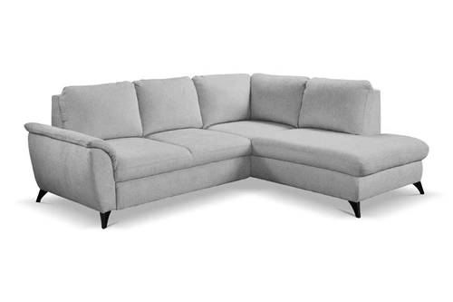 Narożnik z funkcją spania Nevada szary prawostronny do salonu z pojemnikiem Intesi