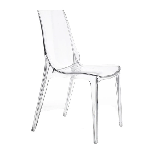 Krzesło Vanity transparentne do jadalni i ogrodu SCAB Design nowoczesne sztaplowane z tworzywa