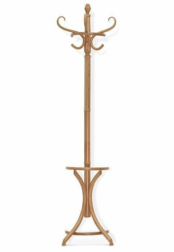 Wieszak stojący do przedpokoju Fameg 8 bukowy skandynawski personalizowany