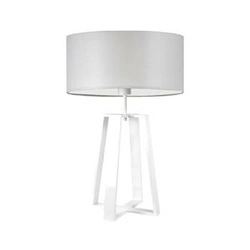 Lampka nocna Thor nowoczesna szara z abażurem do sypialni i salonu LYSNE 61 cm