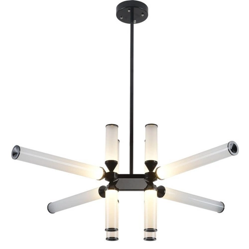 Lampa sufitowa LED QUADRO-12 czarna nowoczesna regulowana do salonu lub jadalni