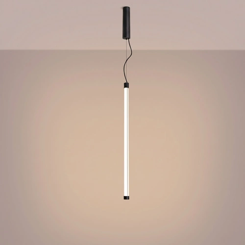 Lampa wisząca TRANG 75 czarna LED regulowana do kuchni nad wyspę