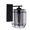 Kinkiet Jonera lampa czarny p20 1x40W  E27 klosz dymiony
