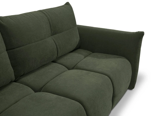 Sofa rozkładana Bode 3 osobowa z funkcją spania i pojemnikiem zielona do salonu