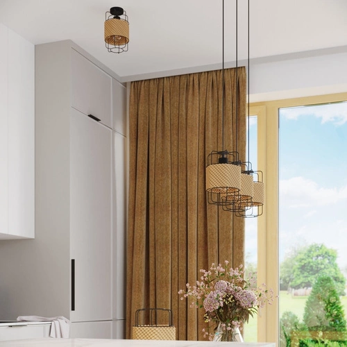 Lampa wisząca GIZUR 1 czarna industrialna metalowa nad stół do salonu i jadalni