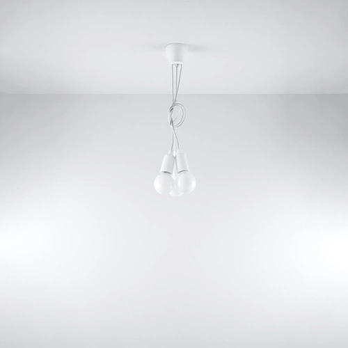 Lampa wisząca Diego 3 biała nowoczesna regulowana do salonu, kuchni lub nad wyspę