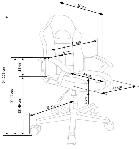 Fotel biurowy ergonomiczny Morts czarno-czerwony obrotowy z ekoskóry do biurka Intesi