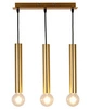 Lampa wisząca Dallas złota 3-punktowa nowoczesna do salonu i nad wyspę Ledea