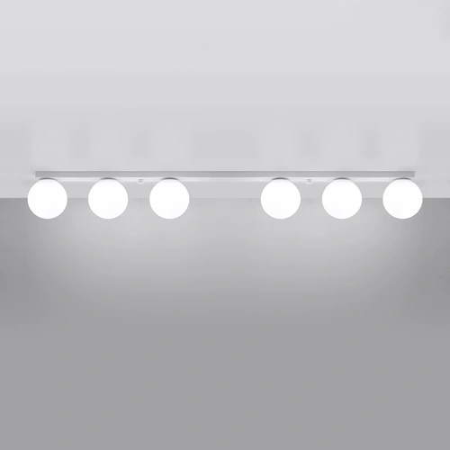 Plafon sufitowy nowoczesny YOLI 6 biały metalowy do salonu i jadalni SOLLUX LIGHTING