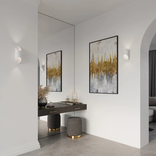 Kinkiet ścienny Penne 20 cm biały nowoczesny aluminiowy do salonu sypialni Sollux Lighting