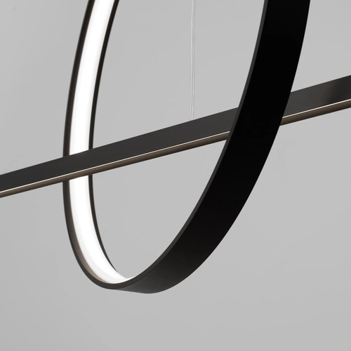 Lampa wisząca LED GLAD czarna nowoczesna regulowana do salonu kuchni lub nad wyspę