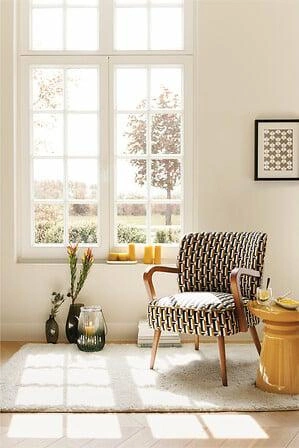 Okrągły stolik kawowy Jaya żółty metalowy nowoczesny do salonu Atmosphera 38 cm