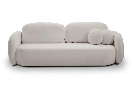 Sofa rozkładana Salby 3 osobowa z funkcją spania i pojemnikiem szara do salonu