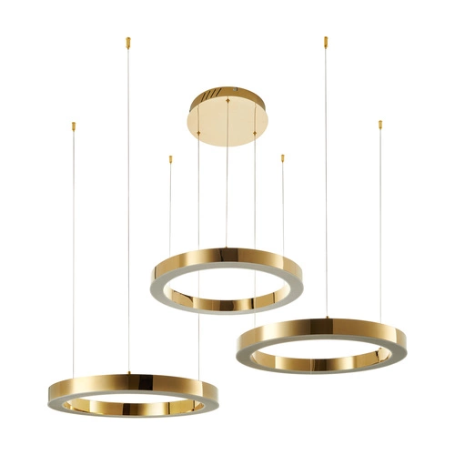 Lampa wisząca CIRCLE 60+60+60 LED złoty  połysk na 1 podsufitce