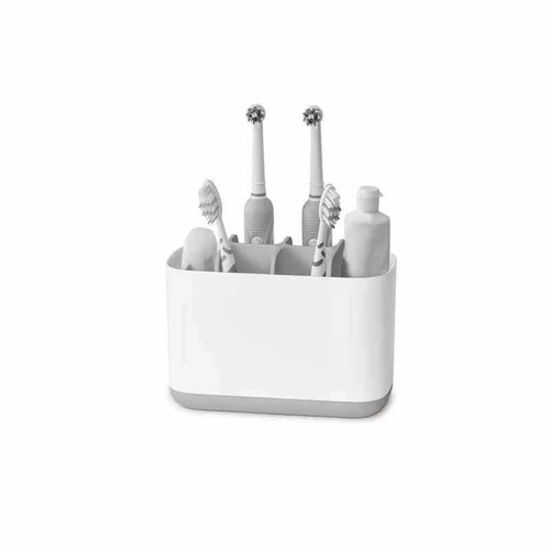 Joseph Joseph JJ biały kubek na szczoteczki do zębów łazienkowy z tworzywa sztucznego