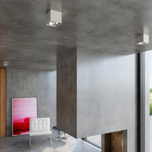 Plafon kwadratowy szary BLAKE nowoczesny metalowy do kuchni i salonu Sollux 12x12 cm