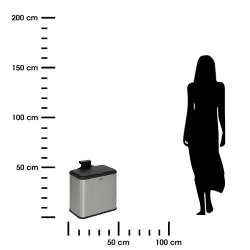 Kosz na bioodpady do kuchni 5l 5five simply smart stal nierdzewna z pokrywą srebrny