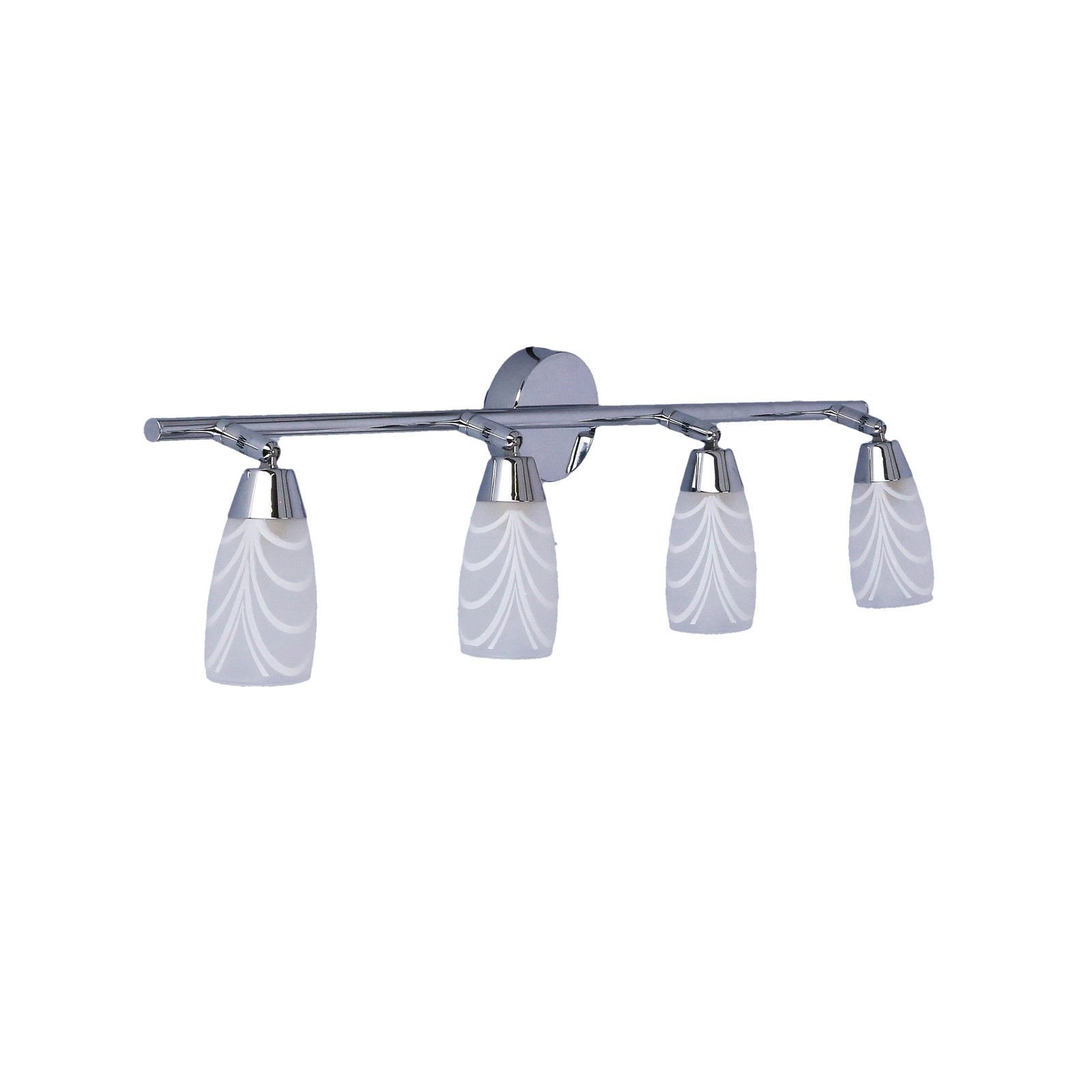 Nowoczesna lampa sufitowa Laufer chrom regulowana 4-punktowa do salonu i kuchni