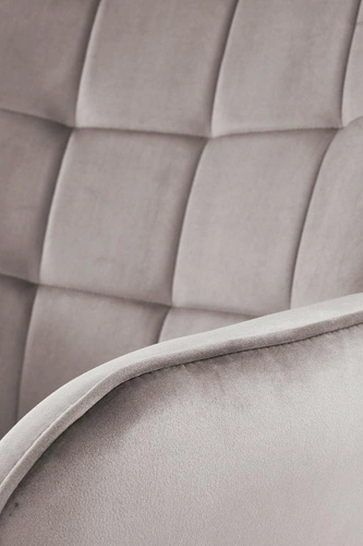 Fotel kubełkowy Cabres szary nowoczesny do salonu i biura z podłokietnikami Intesi