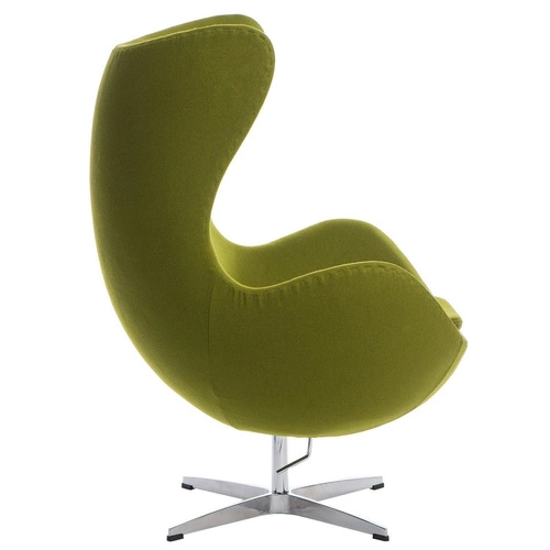 Fotel uszak Jajo Egg D2.DESIGN zielony kaszmir obrotowy bujany nowoczesny do salonu