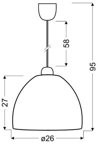 Lampa wisząca Canaria 1x60W E27 260 niebieski