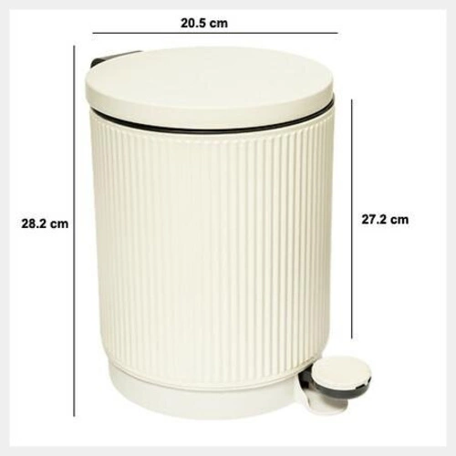 Kosz na śmieci z pedałem Onyx 5l beżowy metalowy do łazienki i kuchni 5five