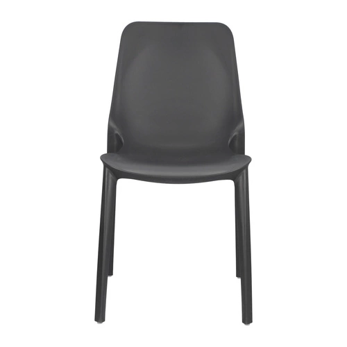 Krzesło ogrodowe Ginevra antracytowe z tworzywa sztaplowane nowoczesne SCAB Design