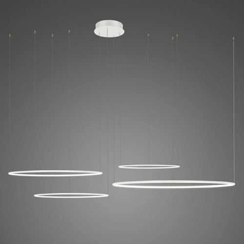 Lampa wisząca Ledowe Okręgi No.4 CO4 100cm 4K ściemnialna biała