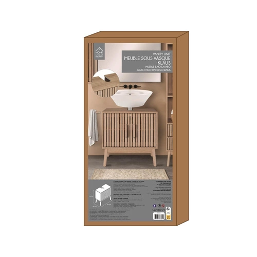 Szafka łazienkowa stojąca pod umywalkę Klaus 60 cm drewniana naturalna nowoczesna Intesi