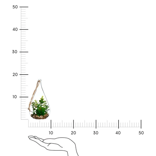 Sztuczna roślina łezka sukulent w szkle Atmosphera nowoczesna dekoracja do salonu