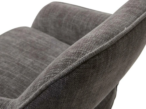 Hoker Cowley szary tapicerowany do kuchni regulowany z oparciem