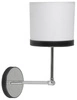 Kinkiet Tida 1x40W E14 chrom/abażur płótno/skóra