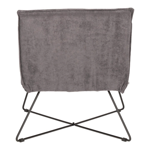 Fotel kubełkowy Moana szary sztruks do salonu nowoczesny skandynawski łatwoczyszczący