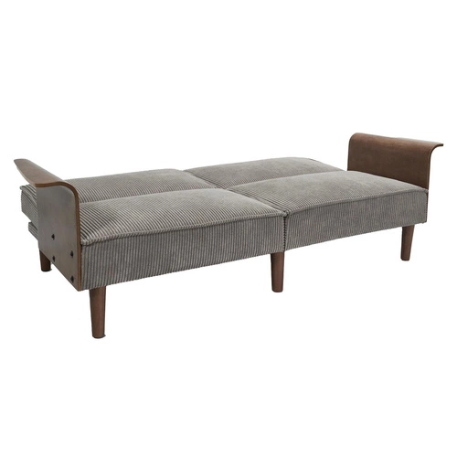 Sofa rozkładana Scott szara sztruksowa 3 osobowa z regulowanym oparciem do salonu Intesi