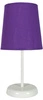 Gala nowoczesna lampka nocna do sypialni i salonu z abażurem fioletowa 31 cm