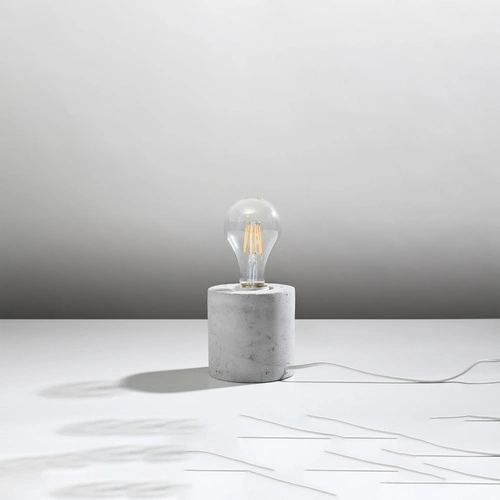 Salgado nowoczesna lampka biurkowa betonowa szara do biura i sypialni Sollux Lighting