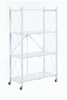 Regał metalowy na kółkach Lema biały loftowy do sypialni garderoby i przedpokoju Intesi