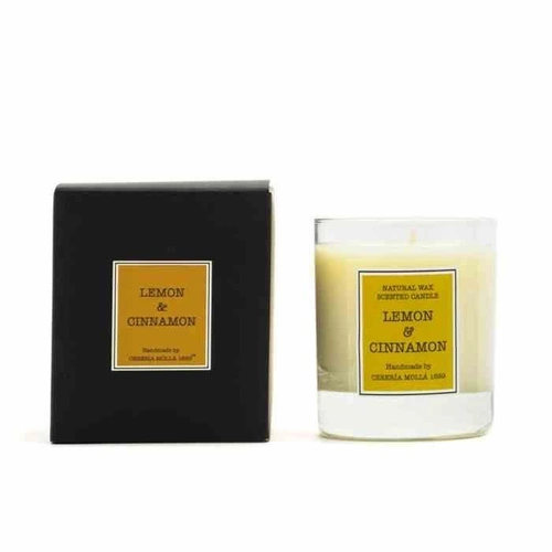 Świeca zapachowa sojowa Santiago Cereria Molla limonka cynamon 230g na prezent