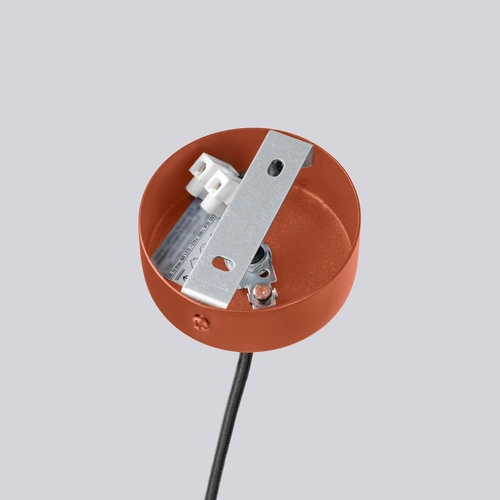 Żyrandol nowoczesny HALO 6 ochra czerwona do salonu i jadalni aluminium 64 cm