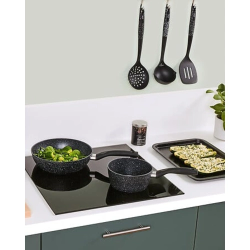 Rondelek aluminiowy kuty 20 cm czarny