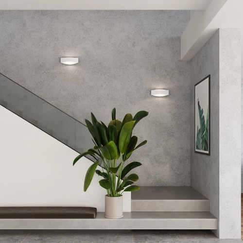 Kinkiet ścienny TONI biały metalowy nowoczesny do salonu i sypialni świecący góra dół