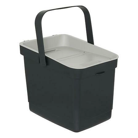 Kosz na śmieci Slow 20l nowoczesny plastikowy czarny do kuchni lub biura 5five