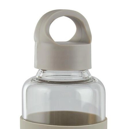 Butelka szklana 500ml z pokrowcem beżowa 5five simply smart na wodę do pracy i na trening