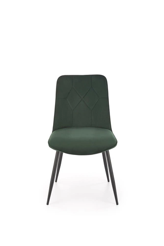 Krzesło tapicerowane welur Myanna Intesi zielone nowoczesne do jadalni i salonu z oparciem